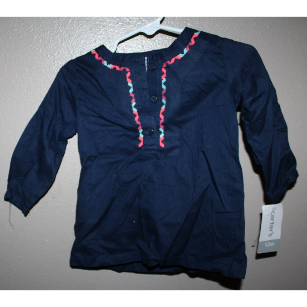 Carter's  Girl Long sleeve Shirt size 12 Months NEW